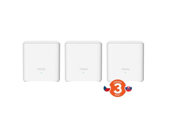 Tenda Nova EX3 (3-pack) WiFi6 AX1500 Mesh Gigabit system, 6xGLAN/GWAN, WPA3, VPN, SMART CZ aplikace