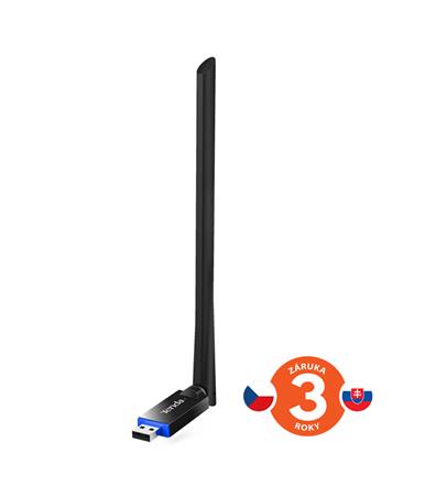 Tenda U10 WiFi AC USB Adapter, 650 Mb/s, 802.11 ac/a/b/g/n, anténa 6 dBi,Windows, autoinstalace