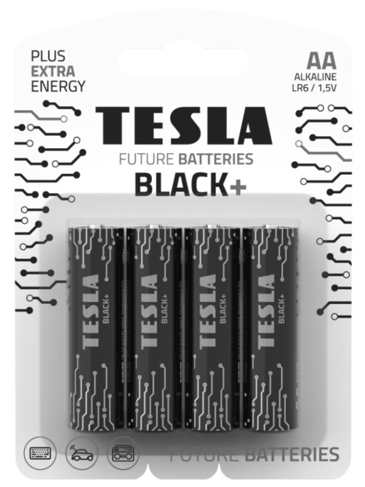 TESLA - baterie AA BLACK+, 4ks, LR06