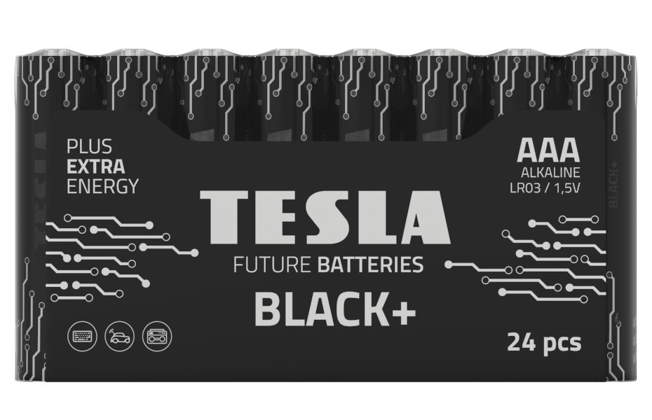 TESLA - baterie AAA BLACK+, 24ks, LR03 14032410