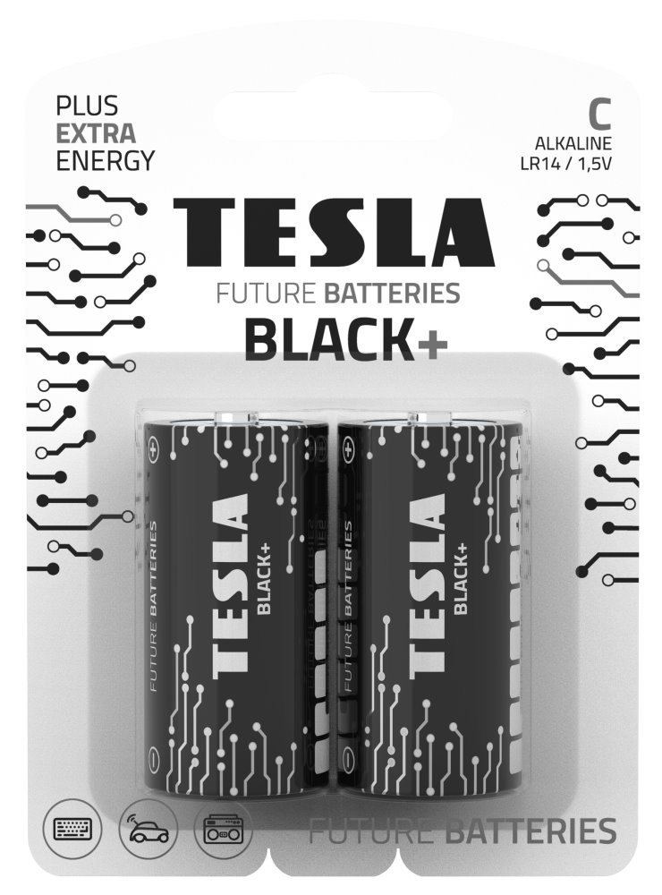 TESLA - baterie C GOLD+, 2ks, LR14