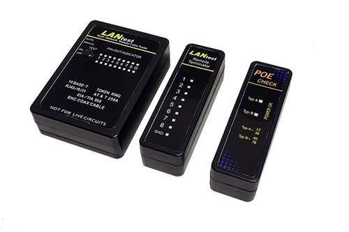Tester kabeláže (RJ45, RJ12, BNC) + PoE tester 13.99.3003