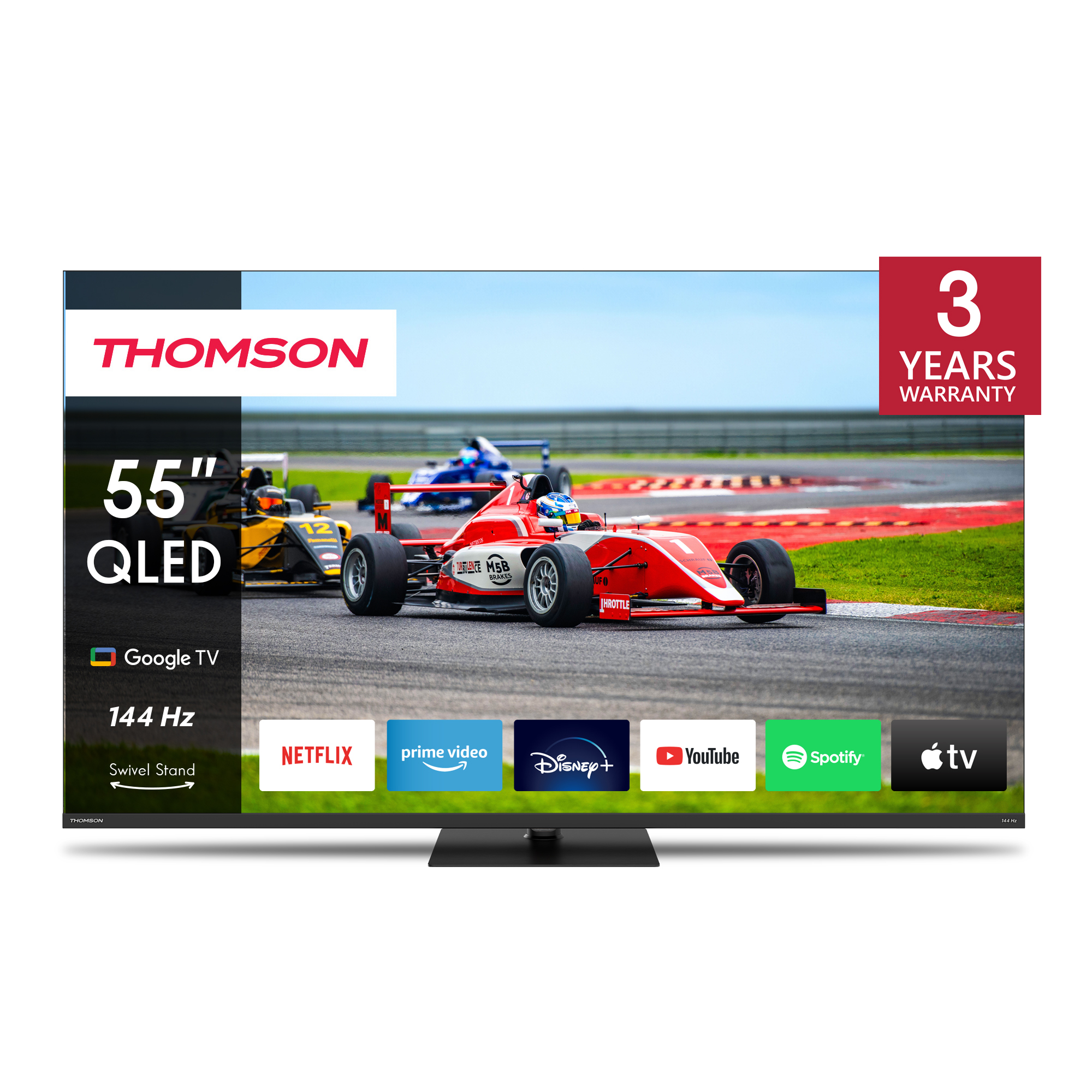 Thomson 55QG7C14 - Google TV 55" QLED Pro, 4K, 144 Hz, 4x HDMI, 3x USB