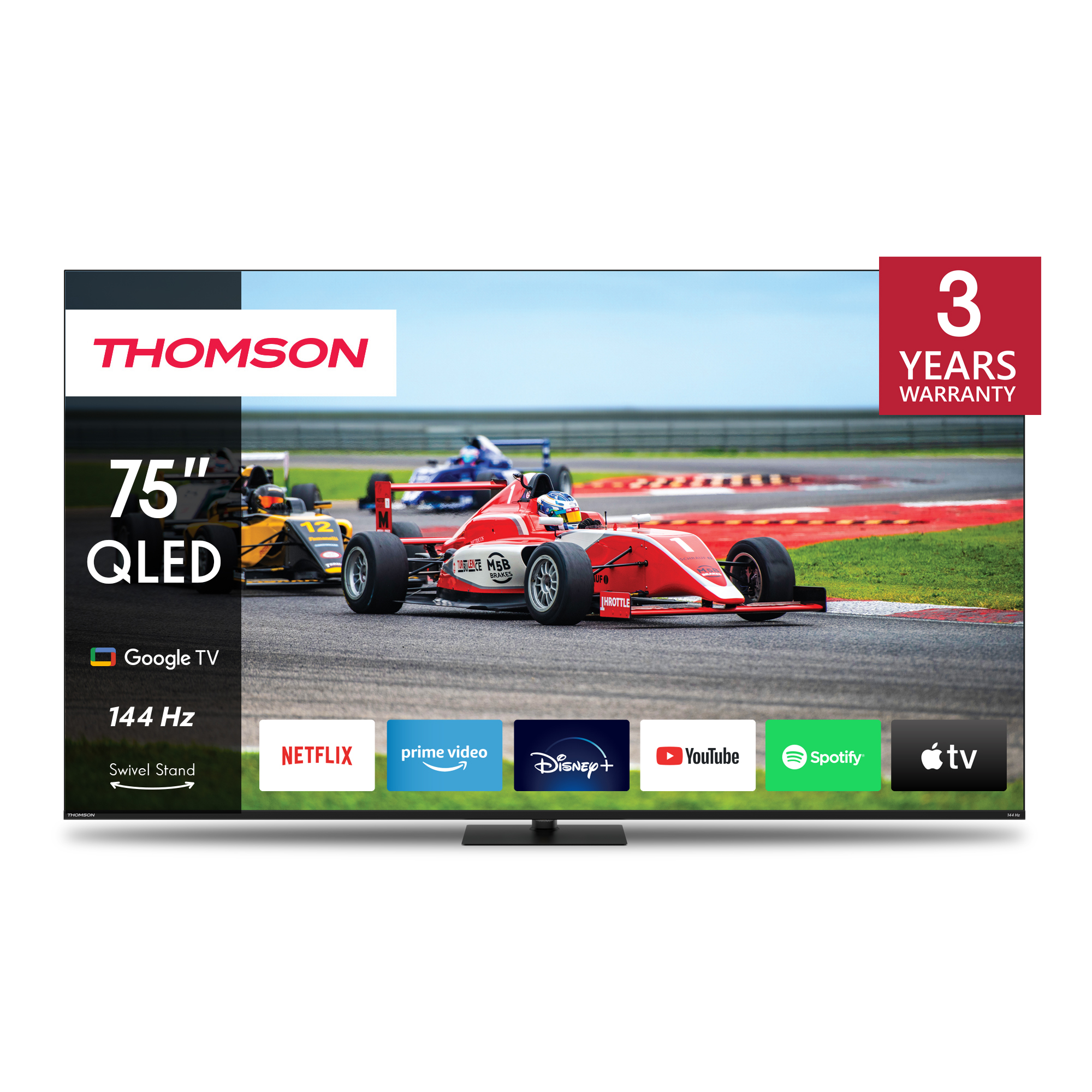 Thomson 75QG7C14 - Google TV 75" QLED Pro, 4K, 144 Hz, 4x HDMI, 3x USB