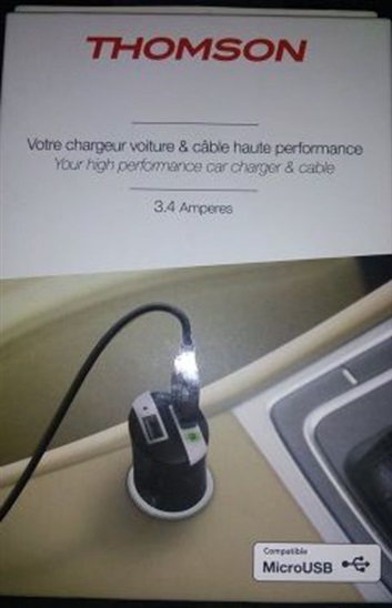 Thomson autonab. 3.4A+Micro USB kabel 1m 3499550345025