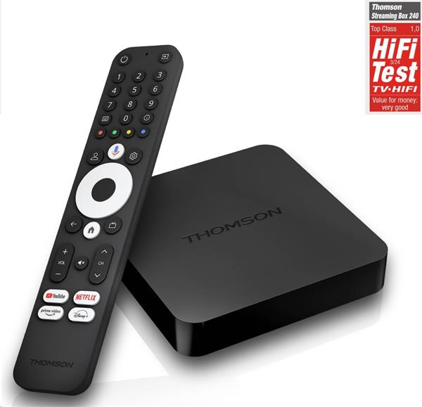 Thomson Streaming Box 240 - 4K UHD, Google Cast, Hej Google BOX240
