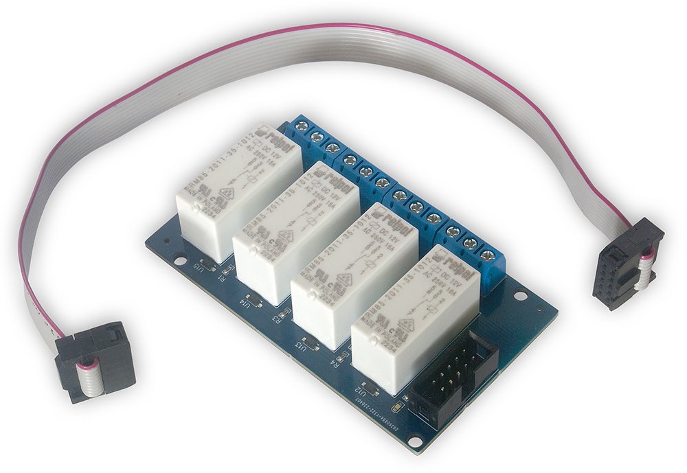 TINYCONTROL rozšiřujicí deska 4x relé 250VAC/16A pro LK3 a LK4 GSMKON-010
