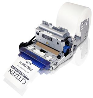 Tlačiareň Citizen PMU-2300-III kiosková, USB, Napájení 24V, bez zdroje, prezentér PMU2300IIIPBUBU