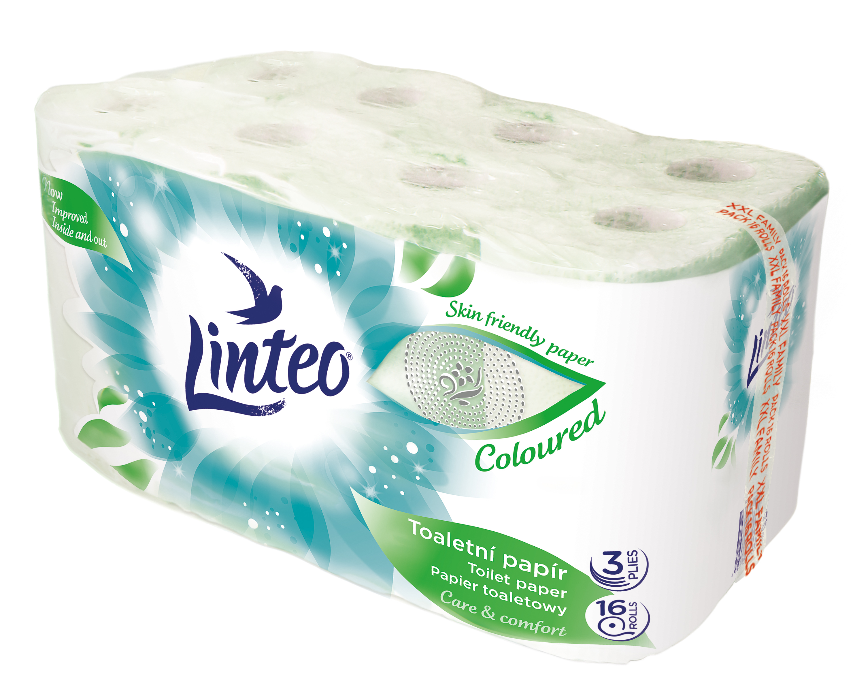 Toaletný papier Linteo 3 vr. 16rolí, 160 útr.20m zelený 20676