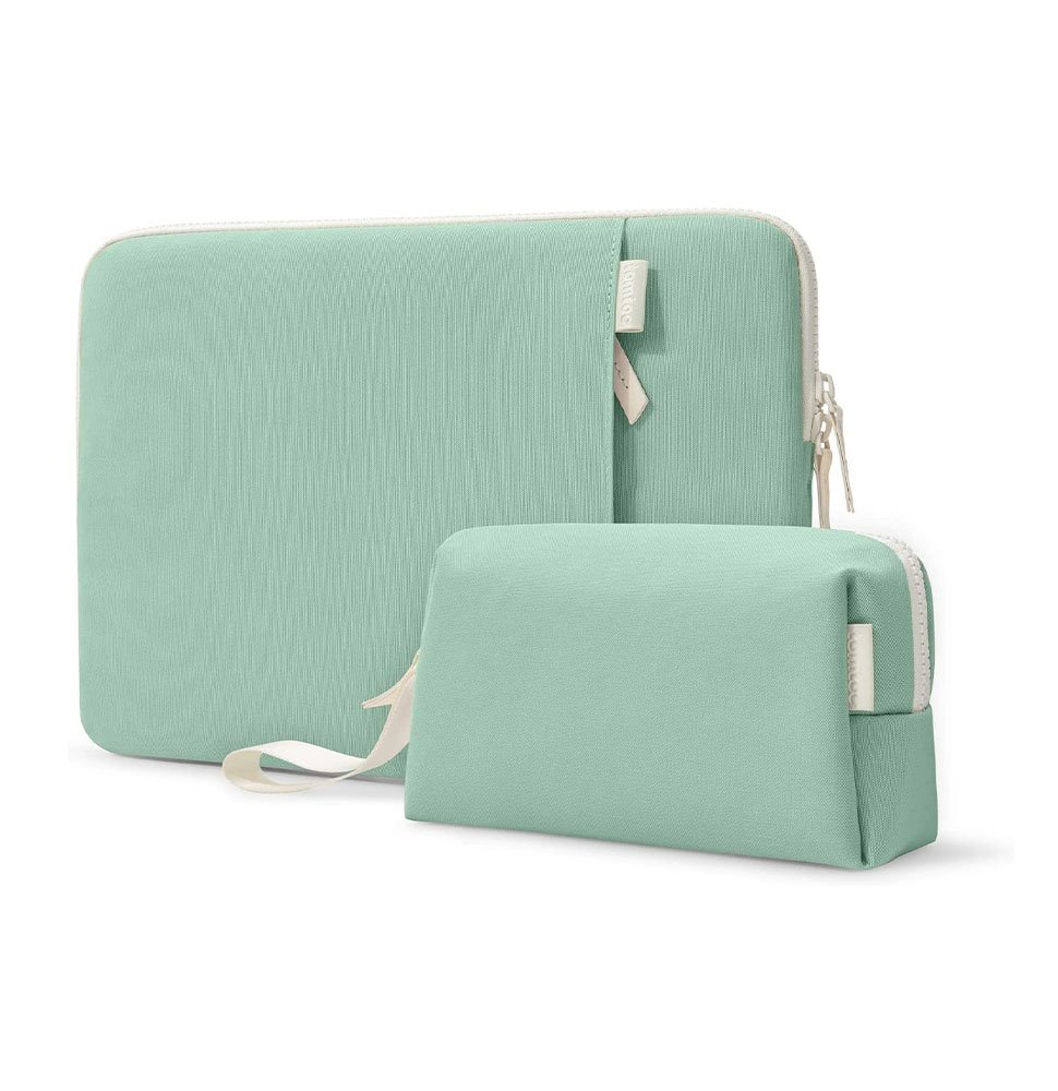 Tomtoc puzdro Lady Sleeve with Pouch pre Macbook Pro/Air 13" - Turquoise A23C2T1