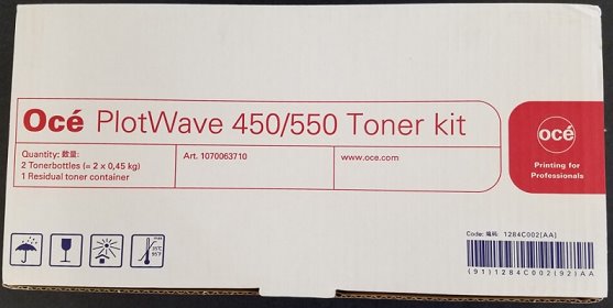 toner OCE PlotWave 450/550 black (2ks v bal.) 1070066530/1284C002B