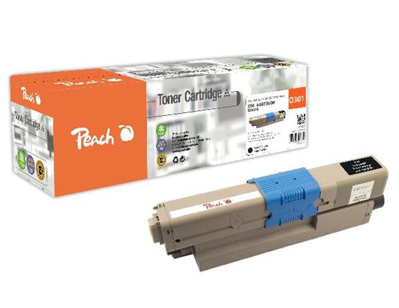 Toner Peach 44973536 kompatibilní černý PT353 pro OKI C301/321 (2200str./5%) 111649