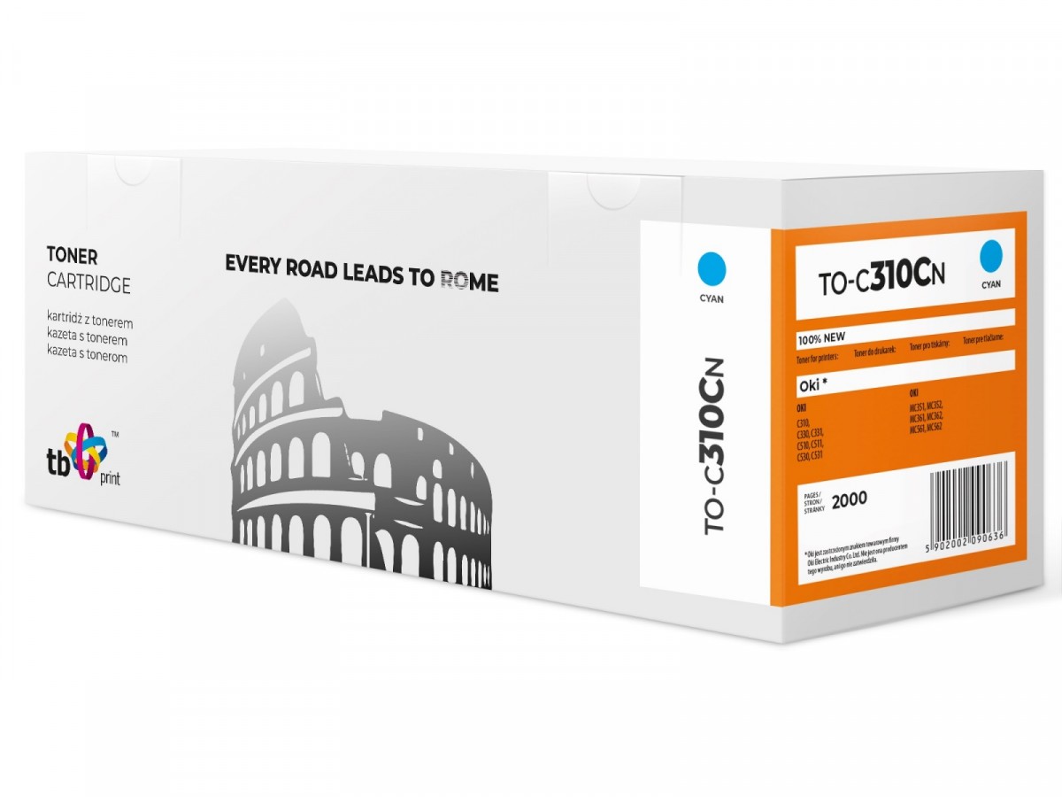 Toner TB kompat. s OKI C310 Cyan, new TO-C310CN