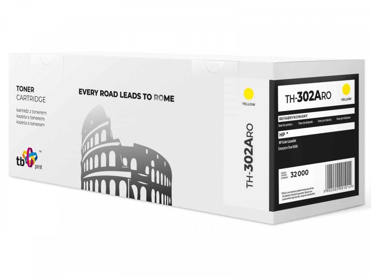 Toner TB kompatibilní s HP M880 CF300A, Žlutá, reman. TH-302ARO