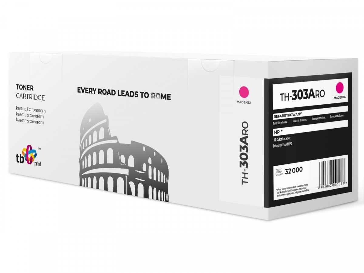 Toner TB kompatibilní s HP M880 CF303A, Magenta, reman. TH-303ARO
