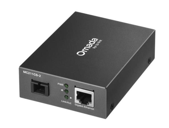TP-LINK"Omada 10/100/1000 Mbps RJ45 to 1000 Mbps Single-mode SC WDM Bi-Directional Fiber ConverterPORT: 1× Gig MC211CS-2