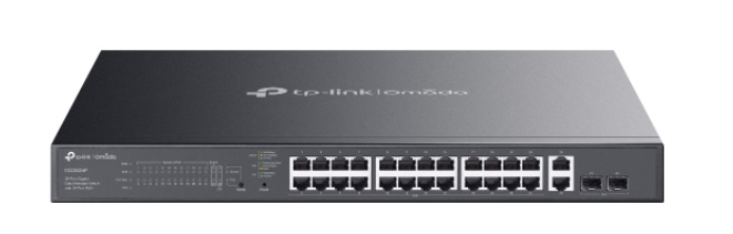 TP-LINK "Omada 28-Port Gigabit Easy Managed Switch with 24-Port PoE+PORT: 24× Gigabit PoE+ Ports, 2x Gigabit No ES228GMP