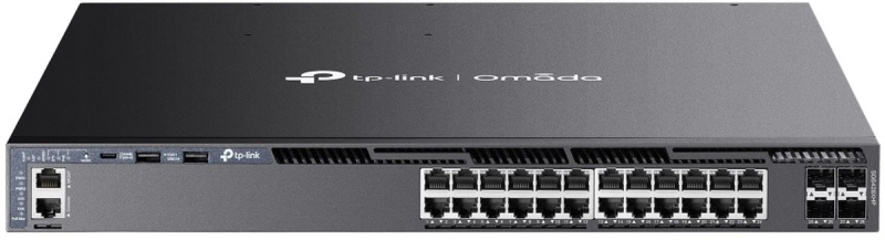 tp-link SG6428XHP, Omada 24portový gigabitový stohovatelný L3 řízený PoE+ switch se 4 sloty 10G