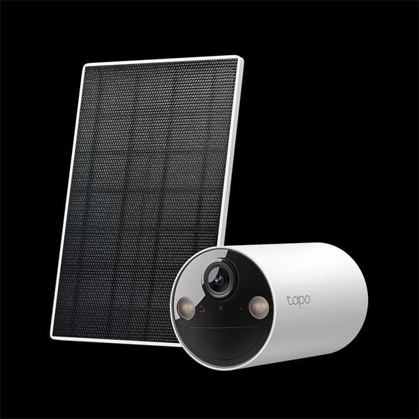 TP-Link Tapo C410 KIT venkovní kamera, solární panel (3MP, 2K QHD, 1296p, IR 9m, WiFi, micro SD card, IP65)