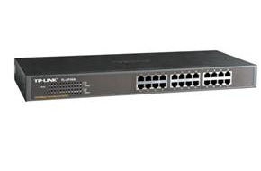 TP-LINK TL-SF1024 24-Port 10/100M Switch, 24 10/100M RJ45 Ports, 1U 19-inch Rack-mountable Steel Case