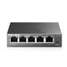 TP-LINK TL-SG105E 5-Port Gigabit Easy Smart Switch, 5 Gigabit RJ45 Ports, Desktop Steel Case, MTU/Port/Tag-based VLAN