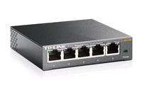 TP-LINK TL-SG105E 5-Port Gigabit Easy Smart Switch, 5 Gigabit RJ45 Ports, Desktop Steel Case, MTU/Port/Tag-based VLAN