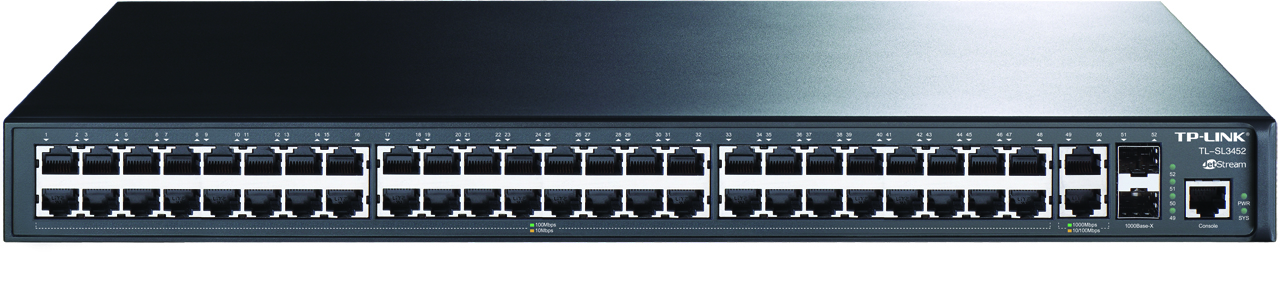 TP-LINK TL-SL3452 switch 48 x 10/100 Mbit/sec + 4 x 10/100/1000Mbit/sec