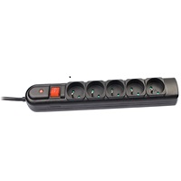 Tracer PowerGuard prepäťová ochrana (5 zásuviek), 5m, čierna TRALIS30408
