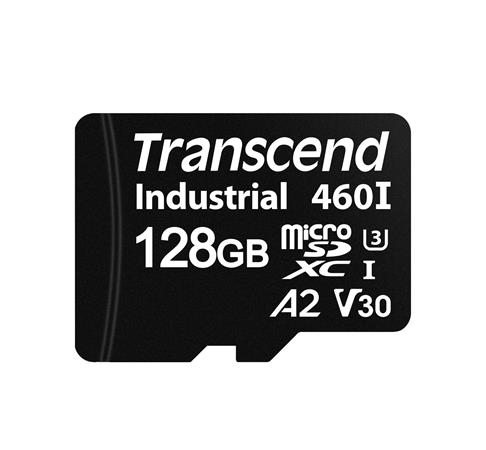 Transcend 128GB microSDXC460I UHS-I U3 V30 A2 3K P/E (3D TLC) průmyslová paměťová karta, 100MB/s R, 85MB/s TS128GUSD460I