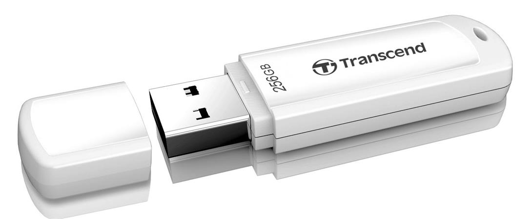 Transcend 256GB JetFlash 730 USB 3.1 flash disk, bílý TS256GJF730