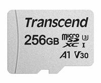 Transcend 256GB microSDXC 300S UHS-I U3 V30 A1 (Class 10) paměťová karta (s adaptérem), 95MB/s R, 45MB/s TS256GUSD300S-A
