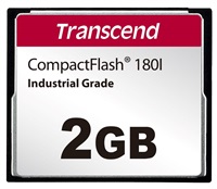 Transcend 2GB INDUSTRIAL TEMP CF180I CF CARD, (MLC) paměťová karta (SLC mode), 85MB/s R, 70MB/s W TS2GCF180I