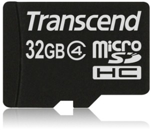 Transcend 32GB microSDHC (Class 4) paměťová karta (bez adaptéru) TS32GUSDC4