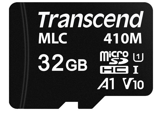 Transcend 32GB microSDHC410M UHS-I U1 (Class 10) A1 V10 MLC průmyslová paměťová karta (bez adaptéru) TS32GUSD410M