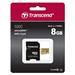 Transcend 8GB microSDHC 500S UHS-I U1 (Class 10) MLC paměťová karta , 95MB/s R, 60MB/s W (s adaptérem) TS8GUSD500S