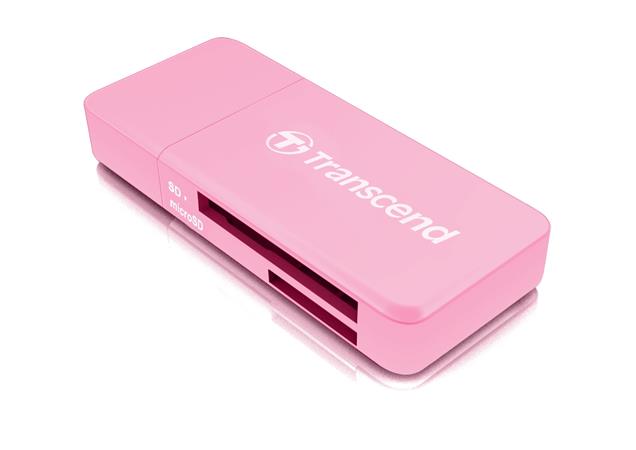Transcend card reader USB 3.1 Gen 1 SD/microSD, pink TS-RDF5R