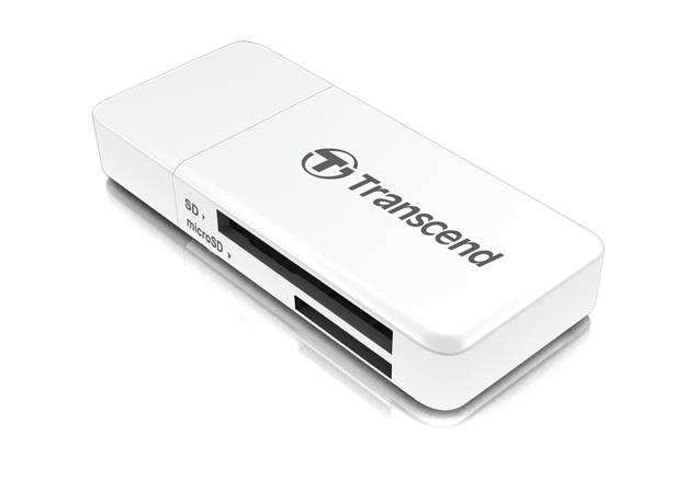 Transcend card reader USB 3.1 Gen 1 SD/microSD, white TS-RDF5W