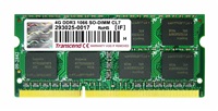 Transcend - DDR3 - 4 GB - SO-DIMM 204-pin - 1066 MHz / PC3-8500 - CL7 - 1.5 V - bez vyrovnávací pam TS512MSK64V1N
