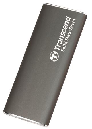 Transcend ESD265C 500GB, USB 10Gbps Type C, Externí SSD disk (3D NAND flash), kompaktní rozměry, stříbrný TS500GESD265C