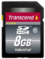 TRANSCEND Industrial Temp SDHC10I Card 8GB Class 10 TS8GSDHC10I