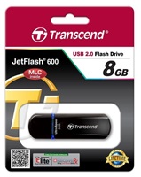 Transcend JetFlash 600 - Jednotka USB flash - 8 GB - USB 2.0 - modrá TS8GJF600