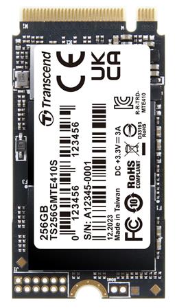 TRANSCEND MTE410S 256GB SSD disk M.2 2242, NVMe PCIe Gen4 x4 3300MB/s R 1600MB/s W TS256GMTE410S