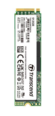 TRANSCEND MTE662A 512GB 3K P/E SSD disk M.2 2280, PCIe Gen3 x4 NVMe 1.3 (3D TLC), TCG OPAL, 3400MB/s R, 23 TS512GMTE662A