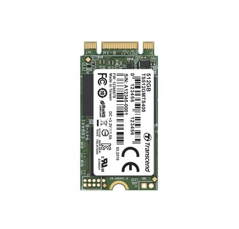 TRANSCEND MTS400 512GB SSD disk M.2 2242, SATA III 6Gb/s (MLC), 530MB/s R, 470MB/s W TS512GMTS400