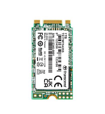 TRANSCEND MTS425S 1TB SSD disk M.2 2242, SATA III 6Gb/s (3D TLC), 550MB/s R, 500MB/s W TS1TMTS425S