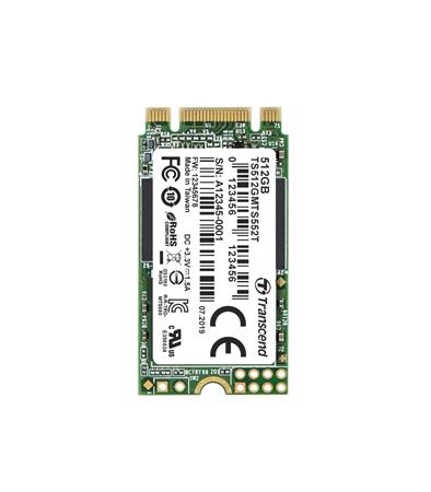 TRANSCEND MTS552T 512GB Industrial 3K/PE SSD disk M.2, 2242 SATA III 6Gb/s (3D TLC) B+M Key, 560MB/s R, 51 TS512GMTS552T