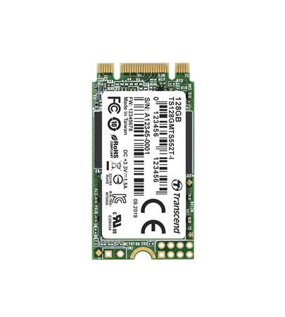 TRANSCEND MTS552T-I 128GB Industrial 3K/PE SSD disk M.2, 2242 SATA III 6Gb/s (3D TLC) B+M Key, 560MB/s R TS128GMTS552T-I