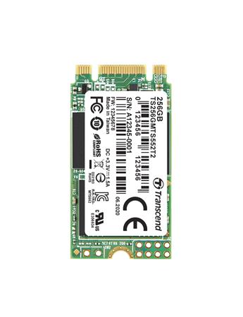 TRANSCEND MTS552T2 256GB Industrial 3K P/E SSD disk M.2, 2242 SATA III 6Gb/s (3D TLC), 560MB/s R, 410MB/s TS256GMTS552T2