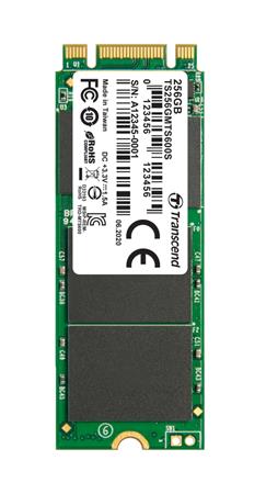 TRANSCEND MTS600S 256GB SSD disk M.2 2260, SATA III 6Gb/s (MLC), 530MB/s R, 400MB/s W, retail packing TS256GMTS600S