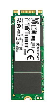 TRANSCEND MTS600S 32GB SSD disk M.2 2260, SATA III 6Gb/s (MLC), 280MB/s R, 50MB/s W, retail packing TS32GMTS600S